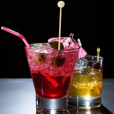 100PCS 6인치 로크 캔디 스틱 공과 나무 스위즐 스틱 현대적이고 간단한 디자인