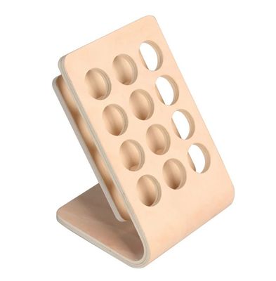 실크 스크린 인쇄 12 홀 목재 에센셜 오일 병 디스플레이 스탠드 저장 랙