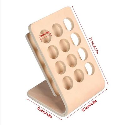 실크 스크린 인쇄 12 홀 목재 에센셜 오일 병 디스플레이 스탠드 저장 랙