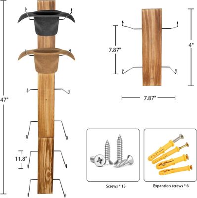 기능적 디자인 다기능 벽 장착 보관 선반 및 모자 랙