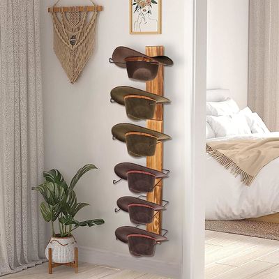 기능적 디자인 다기능 벽 장착 보관 선반 및 모자 랙