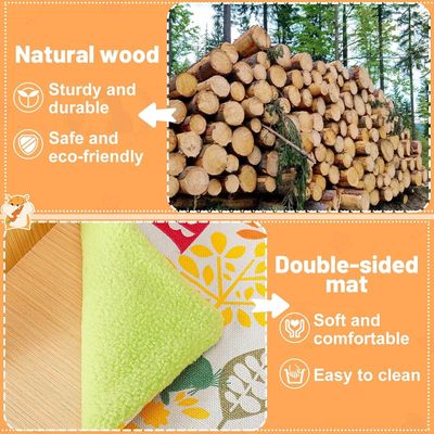 견고한 목조 기니 돼지 은신지 계단과 침실이 있는 작은 동물집