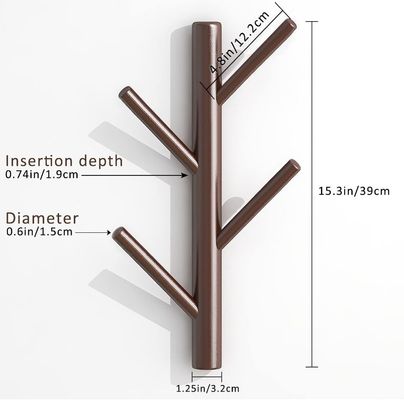 목재 갈고리 벽 장식 목걸이 침실 및 욕실 문 뒤 / 벽 기능