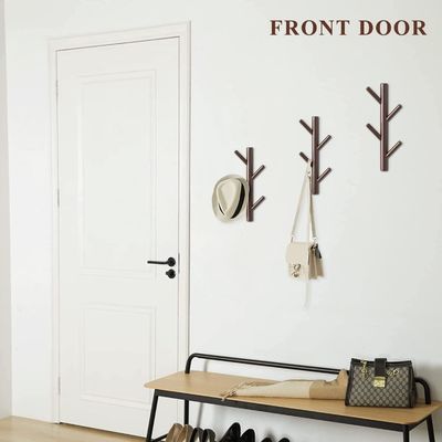 목재 갈고리 벽 장식 목걸이 침실 및 욕실 문 뒤 / 벽 기능