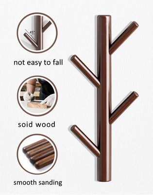 목재 갈고리 벽 장식 목걸이 침실 및 욕실 문 뒤 / 벽 기능