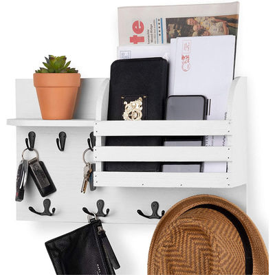 두층 벽 장착 보관 선반 자석 집 매달린 조직 랙 키 홀더와 함께