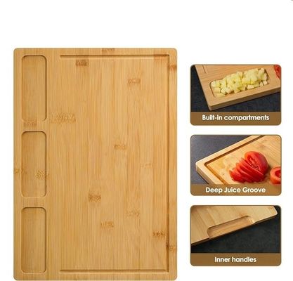 인기가 있는 맞춤 서비스 주방용 대나무 절단 보드 주스 굴레와 함께 3 개 세트