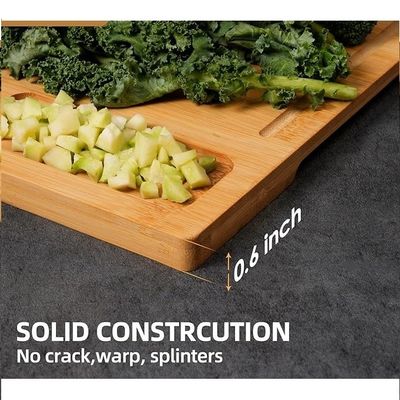 인기가 있는 맞춤 서비스 주방용 대나무 절단 보드 주스 굴레와 함께 3 개 세트