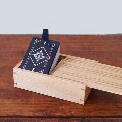 일반 색상 비지니스 카드에 맞춤형 주문을 위해 맞춤형 색상 나무 슬라이딩 뚜?? 박스