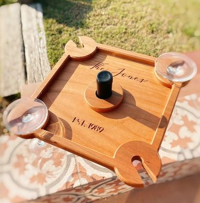 맞춤형 로고 와인 홀더 음식 서비스 트레이 서있는 타입 와인 병 캐디