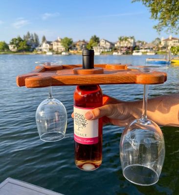 맞춤형 로고 와인 홀더 음식 서비스 트레이 서있는 타입 와인 병 캐디