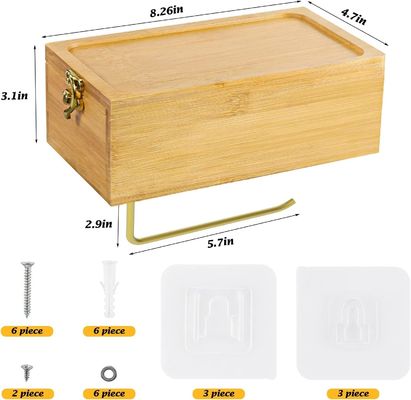 책상 또는 스포츠 양배추 벽에 장착 된 빗 조직 저장 상자와 화장실 종이 보관 상자