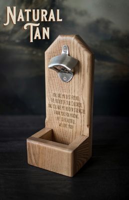 나무 손잡이 맥주 병 열기 이상적인 신랑 선물 개인 로고 인쇄