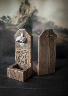 나무 손잡이 맥주 병 열기 이상적인 신랑 선물 개인 로고 인쇄