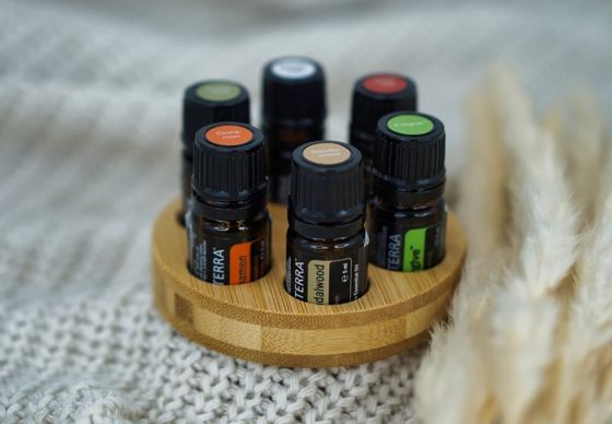 원형의 기름병을 효율적으로 보관하기 위한 기능적인 나무 서식지