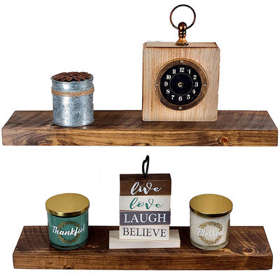 탄탄한 오크 목재 블록 떠 있는 선반 Mango Acacia 의 공간 절감 솔루션