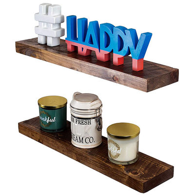 탄탄한 오크 목재 블록 떠 있는 선반 Mango Acacia 의 공간 절감 솔루션