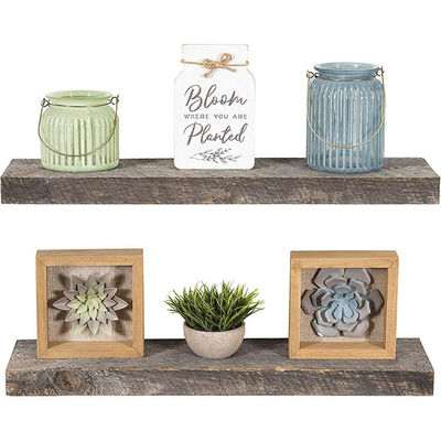 탄탄한 오크 목재 블록 떠 있는 선반 Mango Acacia 의 공간 절감 솔루션