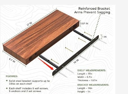 탄탄한 오크 목재 블록 떠 있는 선반 Mango Acacia 의 공간 절감 솔루션