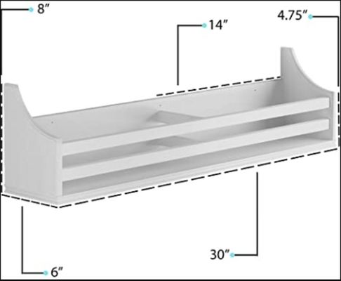 고형 목재 벽 선반 수작업 떠있는 선반