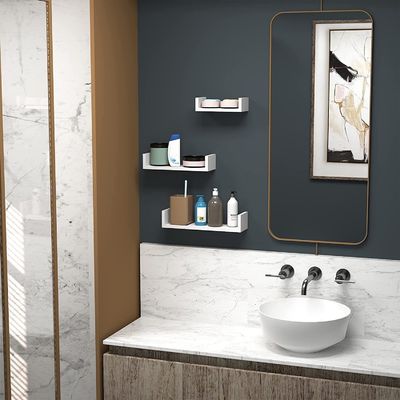 고형 목재 벽 선반 수작업 떠있는 선반