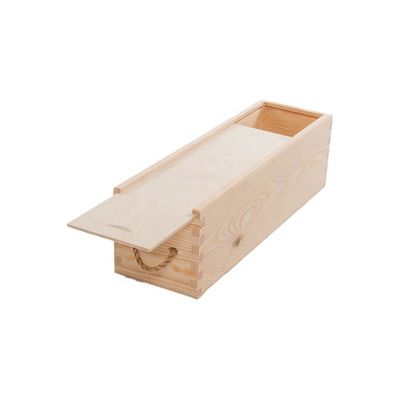 의 맞춤형 완성되지 않은 와인 상자 포장 실크 스크린 인쇄 소나무 나무 선물 상자