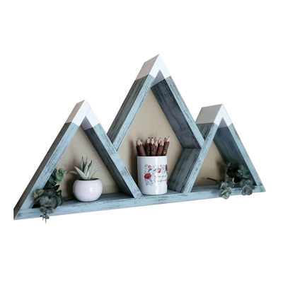맞춤형 목재 부동 선반 25x14x4 인치 손으로 만든 자연 목재 산 상자