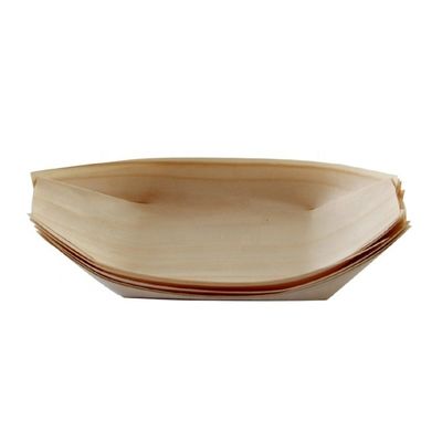 사용자 지정 로고 수용 가능한 버치 Bambu Boat Shape Sailing Wood Sushi Tray