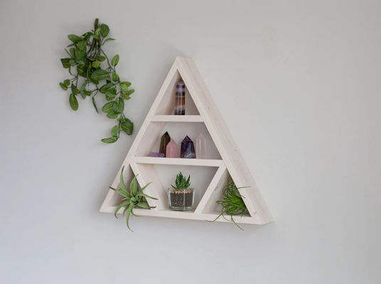 미니멀리즘 디자인 목재 삼각형 벽 선반 가정용 디스플레이 선반
