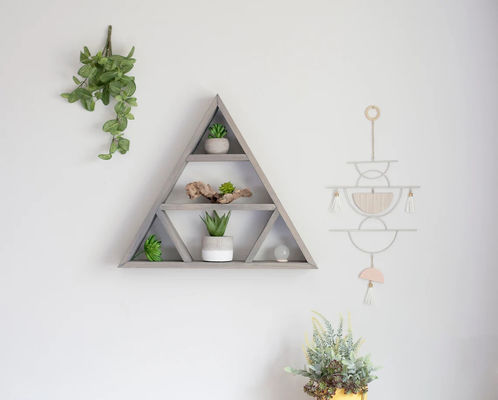 미니멀리즘 디자인 목재 삼각형 벽 선반 가정용 디스플레이 선반