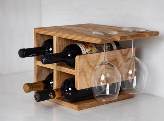 사용자 정의 로고 하드우드 와인 랙