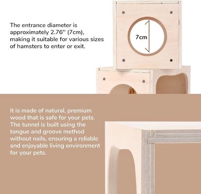 작은 동물의 숨을 쉬는 나무집 은닉 및 탐색을 위한 사용자 정의 가능한 챔버