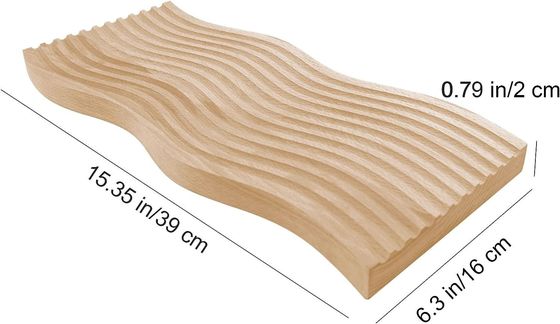 물결 모양의 목재 트레이 아침 식사 서비스 트레이 주방 40.5x18.5x2cm 사용자 지정 로고