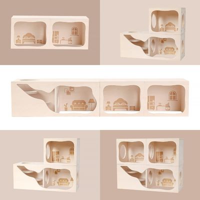 작은 동물의 숨을 쉬는 나무집 은닉 및 탐색을 위한 사용자 정의 가능한 챔버