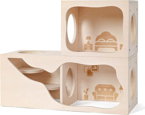 작은 동물의 숨을 쉬는 나무집 은닉 및 탐색을 위한 사용자 정의 가능한 챔버