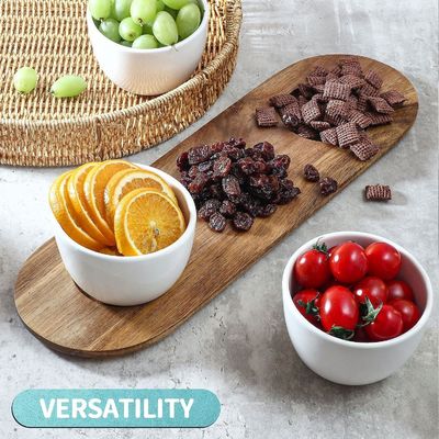 아카시아 목재 트레이 칩 및 딥 서비스 세트