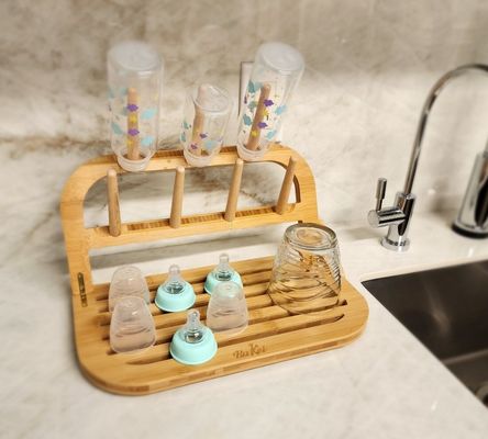 분류 여행 친화적 인 대나무 아기 병 칫솔과 드라이어와 함께 건조 랙