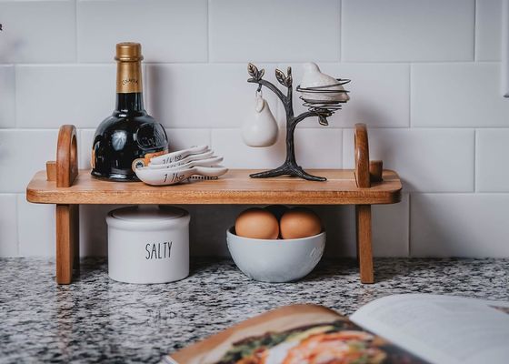 현대적인 집 장식 카운터 셸프 조직기용 목재 서비스 태극기