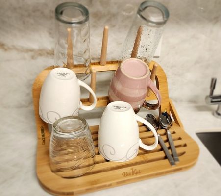 분류 여행 친화적 인 대나무 아기 병 칫솔과 드라이어와 함께 건조 랙