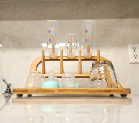 분류 여행 친화적 인 대나무 아기 병 칫솔과 드라이어와 함께 건조 랙