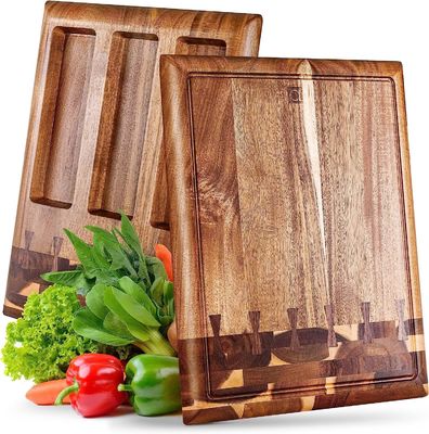 환경 친화적 인 목재 절단 보드 내장 된 주스 구획 및 제거 가능한 컨테이너