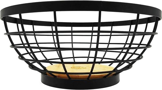 공간 절감 부엌 및 거실 보관용 콤팩트 접는 나무 과일 그릇