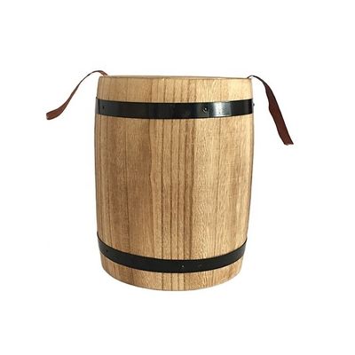 원색의 목 커피 배럴 대량 판매용 D15 x H18.8cm 연소 인쇄 디자인