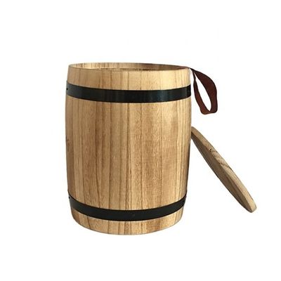 원색의 목 커피 배럴 대량 판매용 D15 x H18.8cm 연소 인쇄 디자인