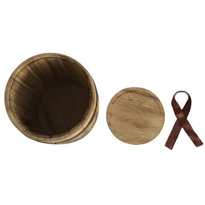 원색의 목 커피 배럴 대량 판매용 D15 x H18.8cm 연소 인쇄 디자인