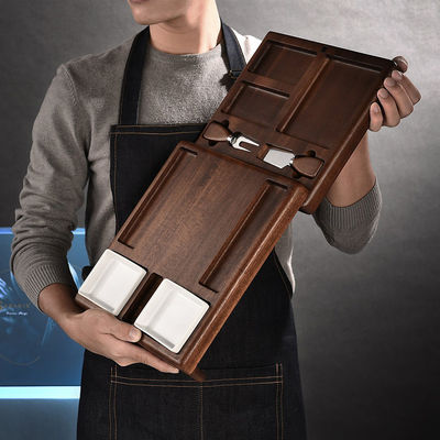 스탠드 및 접이 가능한 콜랜더와 함께 사용자 정의 가능한 다기능 대나무 절단판