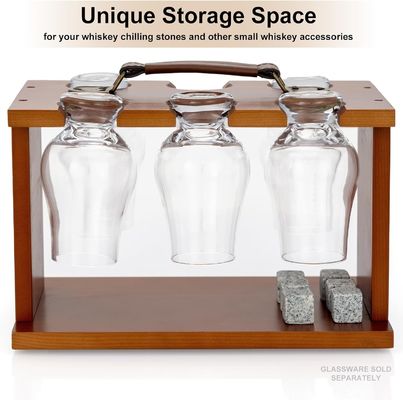 뷔브론 위스키 맛보기 잔용 단일 레벨 레이크 된 유리 가구 건조기