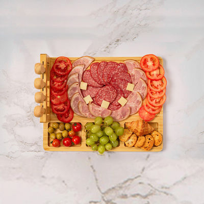 양식 및 저장 장치와 함께 배나무 절단 보드 세트 접이성 종자 단단한 나무 보드 돌