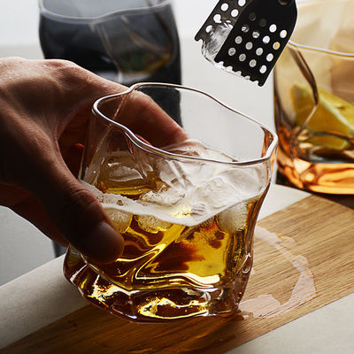 위스키 유리 와인 컵, 트위스트 라인, 사용자 지정 로고, 다채색 옵션