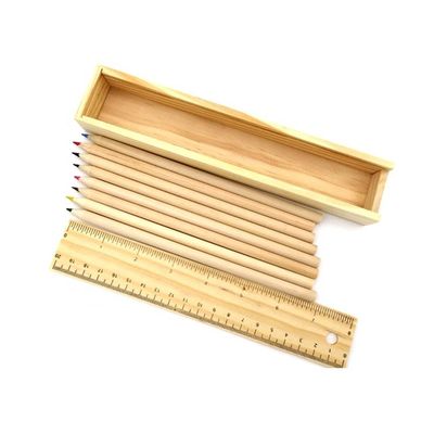 다목적 목재 연필 상자